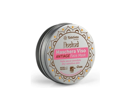 Máscara Facial Holud Antienvelhecimento para Pele Seca e Sensível 60ml Rasayana Biocosmetics