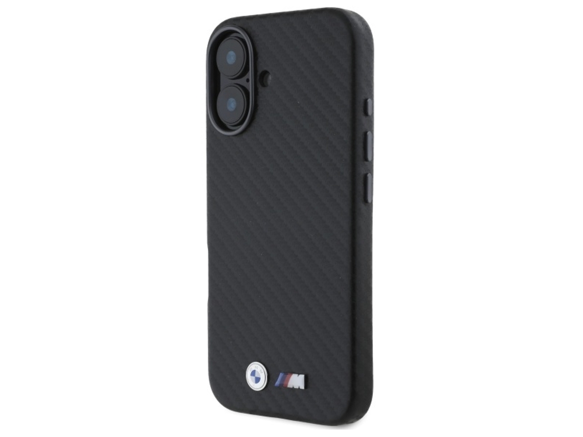 Capa para iPhone 16 BMW Pele Sintética Rígida Preto