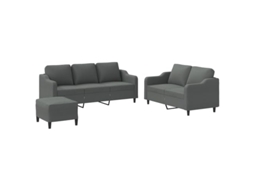 Sofa Set, Sofa Sets Vidaxl Cinzeto Tecido (n/a)