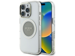 Guess Case Iml Metal Circle Para Iphone 16 Pro Max Com Fecho Magnético