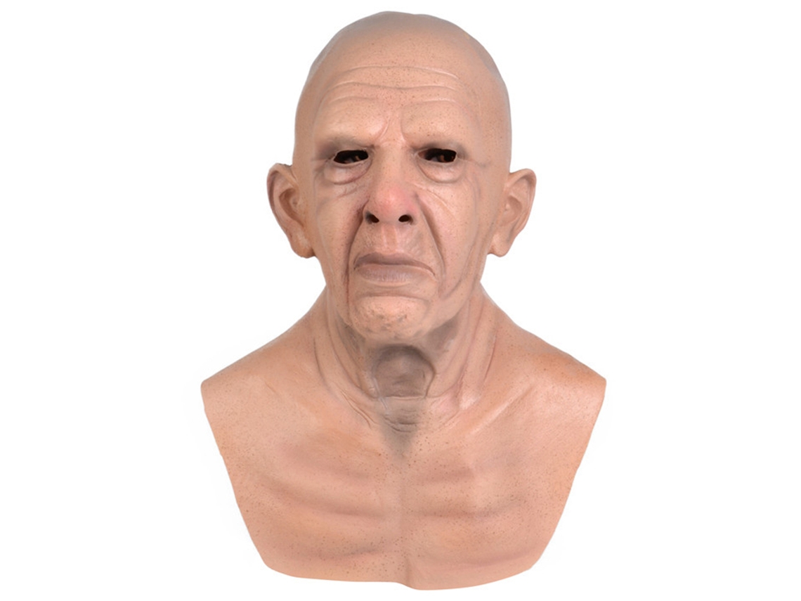Máscara De Velho Careca Realista E Durável Para Fantasia De Halloween