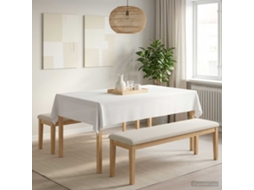 Vidaxl Toalha De Mesa Retangular Branco 140 X 260 Cm Poliéster