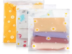 Bolsa Organizadora Lurelia 25 UN para Roupas e Viagens, Plástico Resistente, Reutilizável e com Zíper.