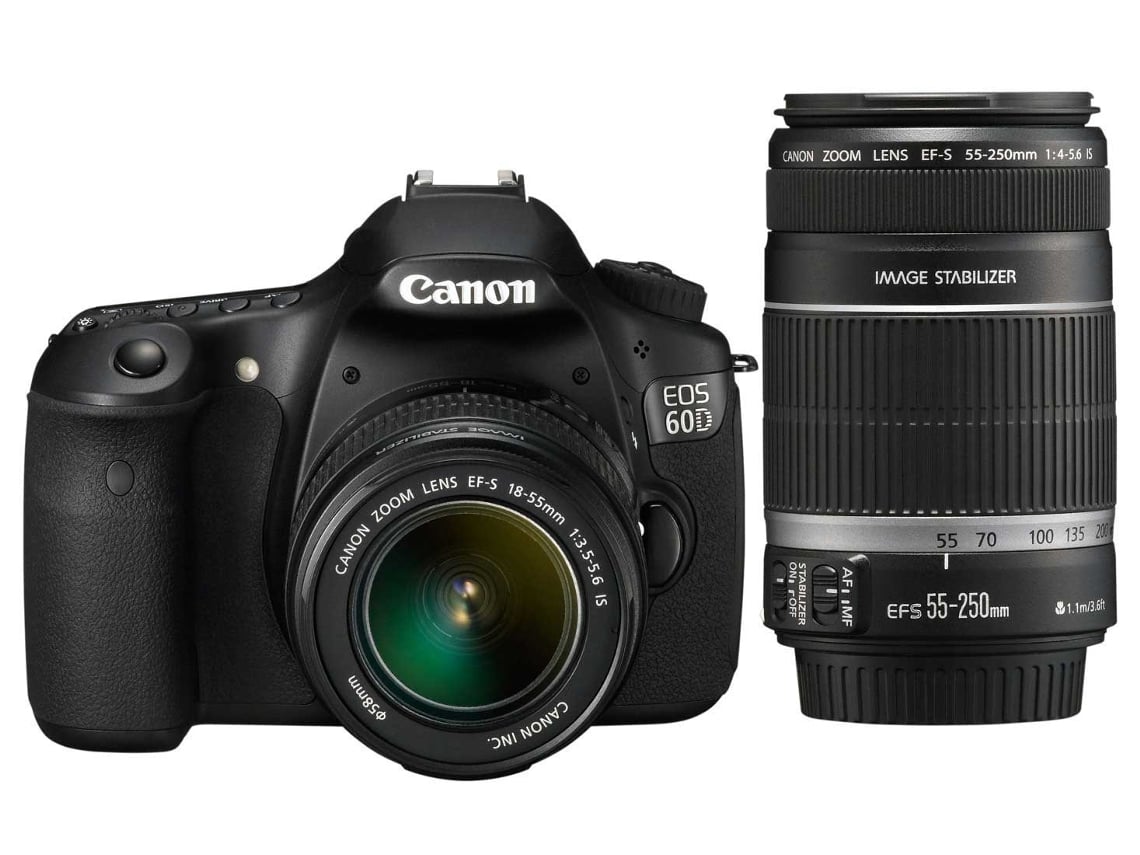 Máquina fotográfica Reflex CANON EOS 60D 18-55MM II + 55-250MM II