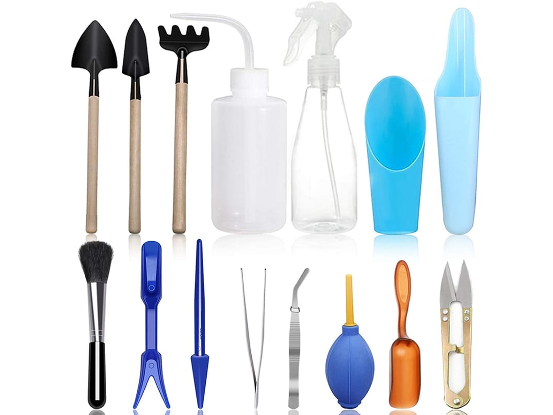Kit De 15 Ferramentas Para Plantas Suculentas, Jardinagem Miniatura E Cuidado De Plantas