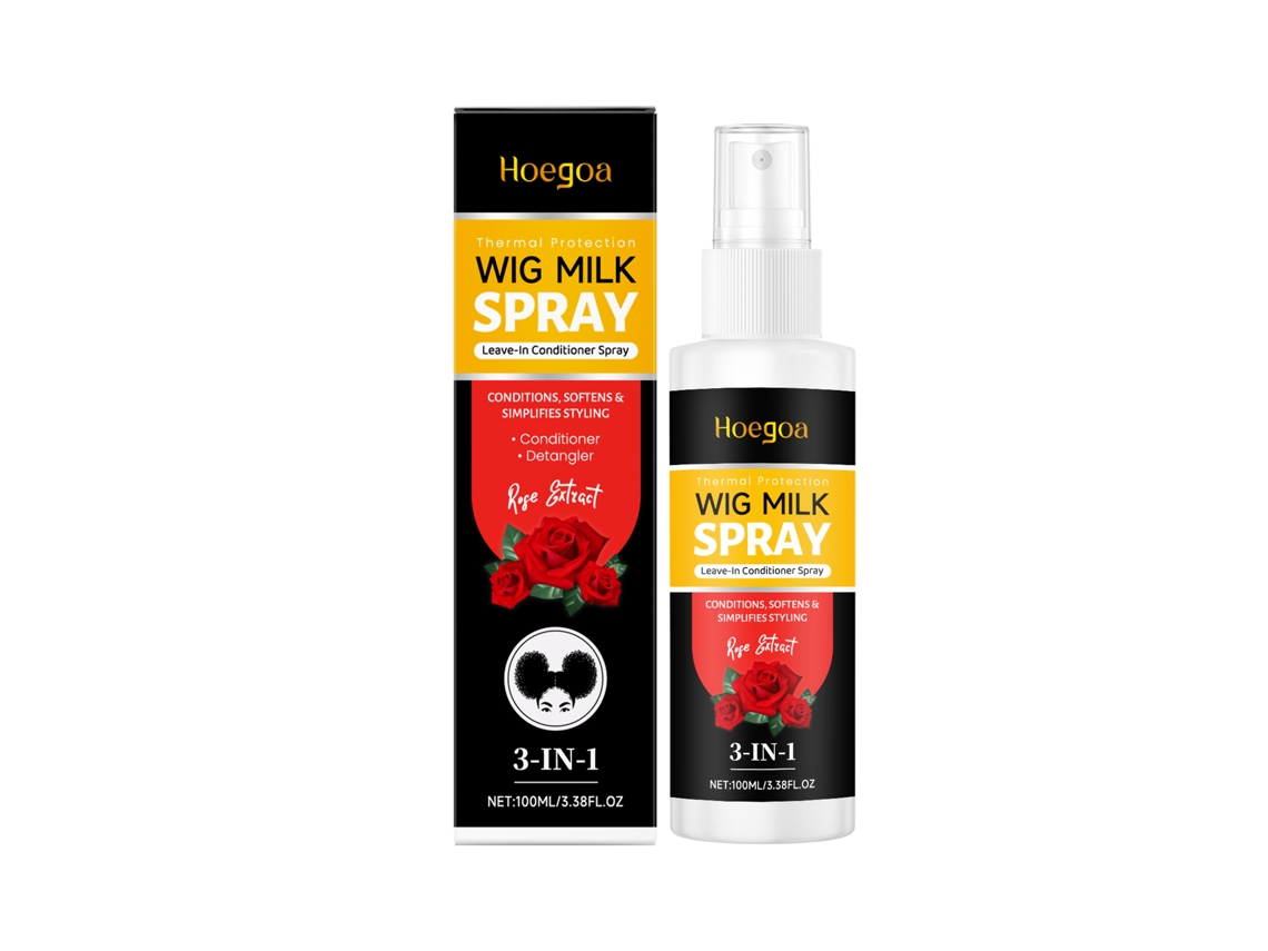 Cuidado 3 em 1 com Spray Hoegoa Leave in para Cabelos e Perucas Hidrata e Suaviza LAXISCREED