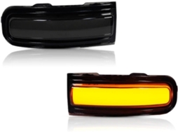 Conjunto De Luzes Indicadoras Direção Em Led Âmbar Com Faixa Completa, Flash Sequencial, Para Retrovisores Laterais Do