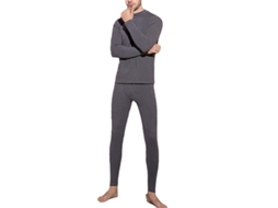 2026 conjunto de Ropa Interior Térmica Hombre Cuello Semi alto Color Sólido Mystdiy