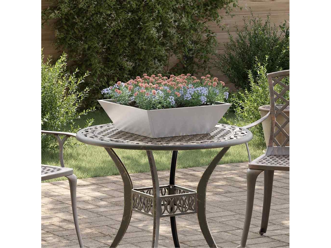 Vidaxl Vaso De Jardim 5 Unid. Prateado 50 X 50 X 15 Cm Aço Inoxidável