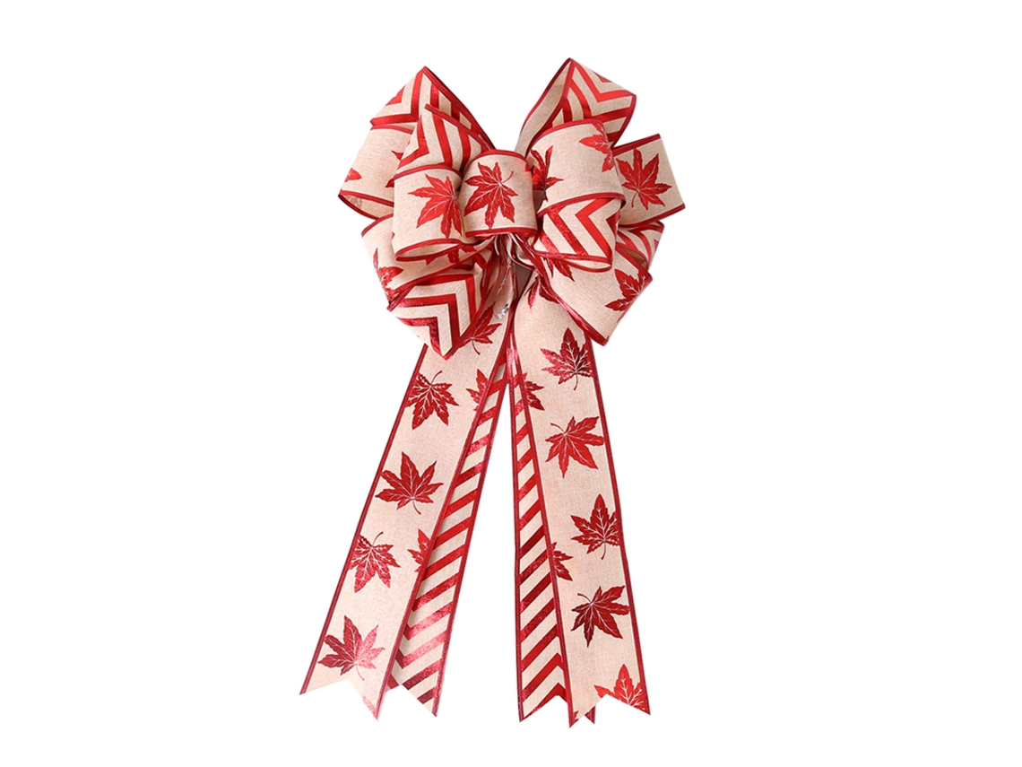 Laço De Linho De Natal Para Decoração De Árvore De Natal