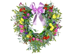 Laxiscreed Arranjo De Flores Baby's Breath Pequena Com Laço Em Tons De Roxo Para Decoraçãointerior E Exterior