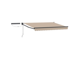 Conjunto 1 Toldo Elétrico Vidaxl Bege Poliéster (3,5 X 2,5 M)