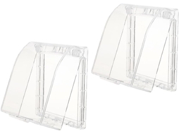 2 Peças Transparentes De Proteção Para Campainha Externa, Capa Sólida Em
