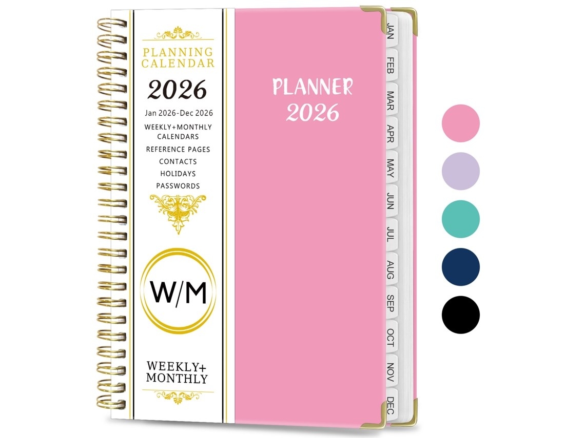 Zsanfs Agenda, Planejador Acadêmico Semanal E Mensal Planejamento E Cronograma A5 Rosa (6,3 Polegadas X 8,5 Polegadas)