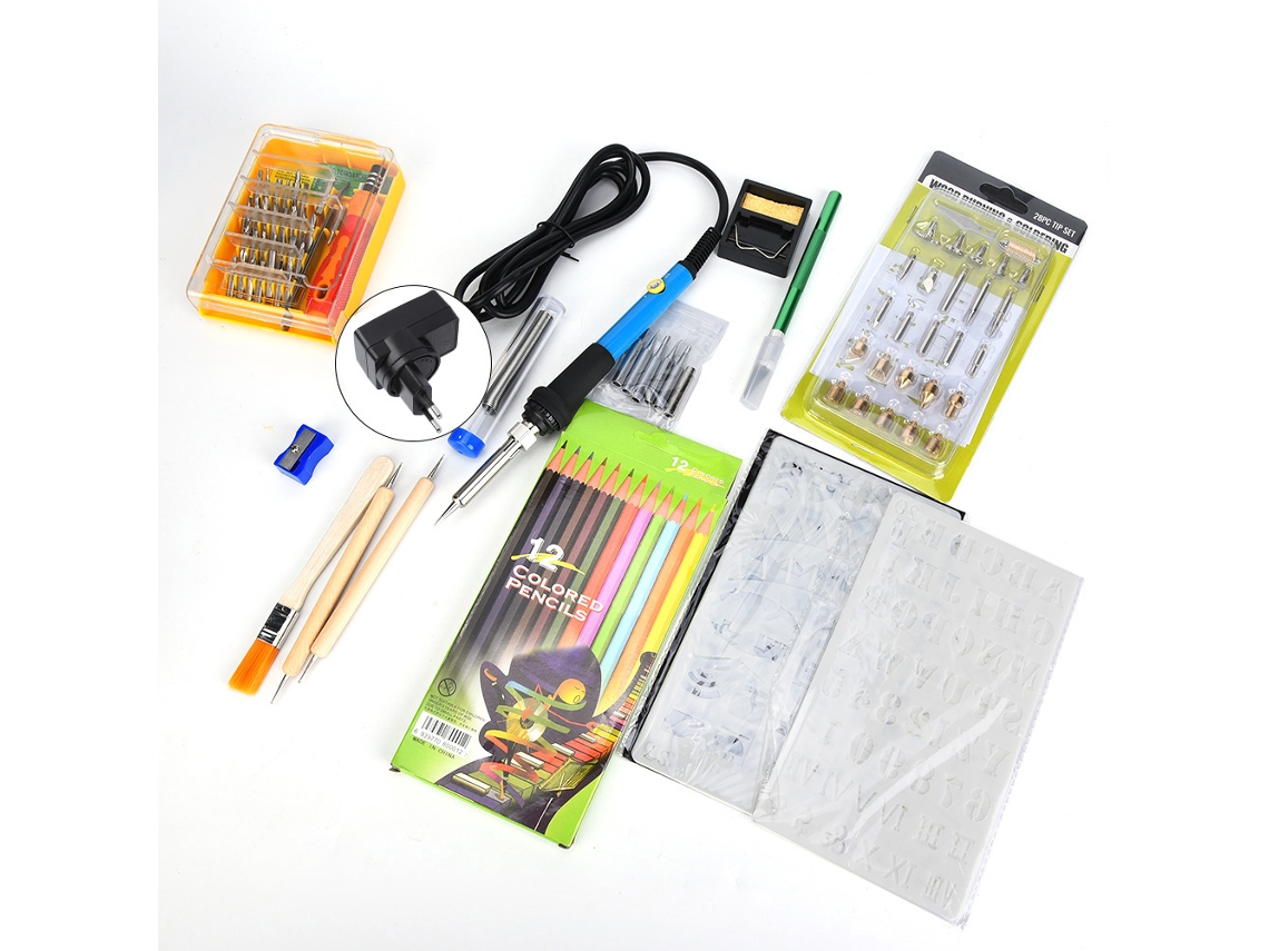 Kit De Queima De Madeira Laxiscreed Com Temperatura Ajustável E Aquecimento Interno Para Ambientes Acústicos