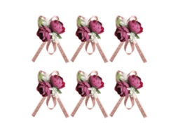 Laxiscreed Pulseiras De Flores Roxas Para Casamento, Mãos De Bridesmaid Com Decoração Floral Natural