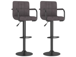 Bar Stool, Bar Stools Vidaxl Cinzento-acastanhado Tecido (n/a)