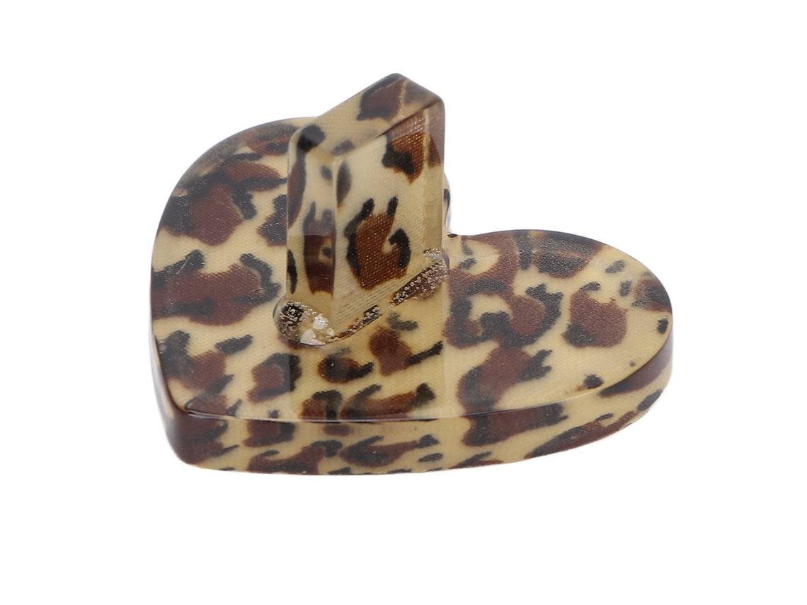 2026altiro-base Para Unhas Em Forma De Coração Com Estampado De Leopardo Redondo Japonês Suporte De Prática E Exposição De Unhas