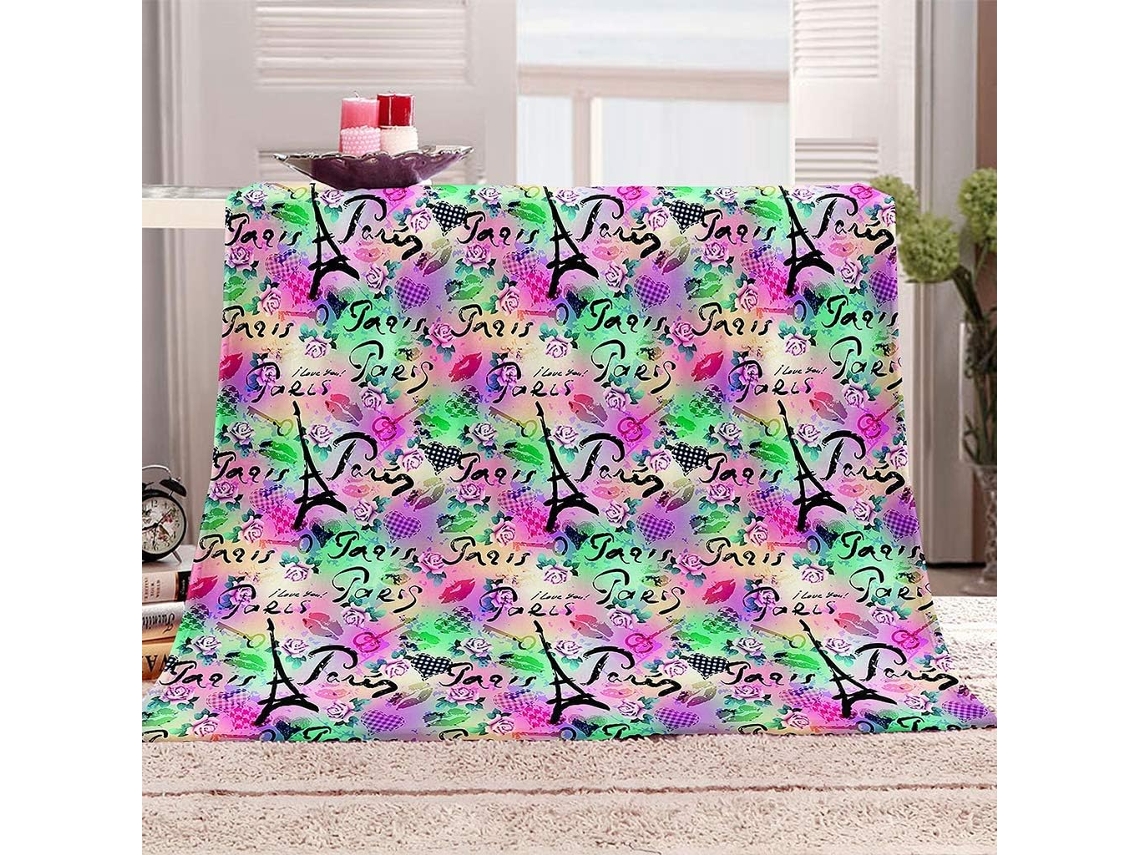 Manta de Microfibra Fansu Flanela Macia e Fofa 3d para Cama Sofá Ou Se Manter Aquecido no Inverno 150x130cm, M