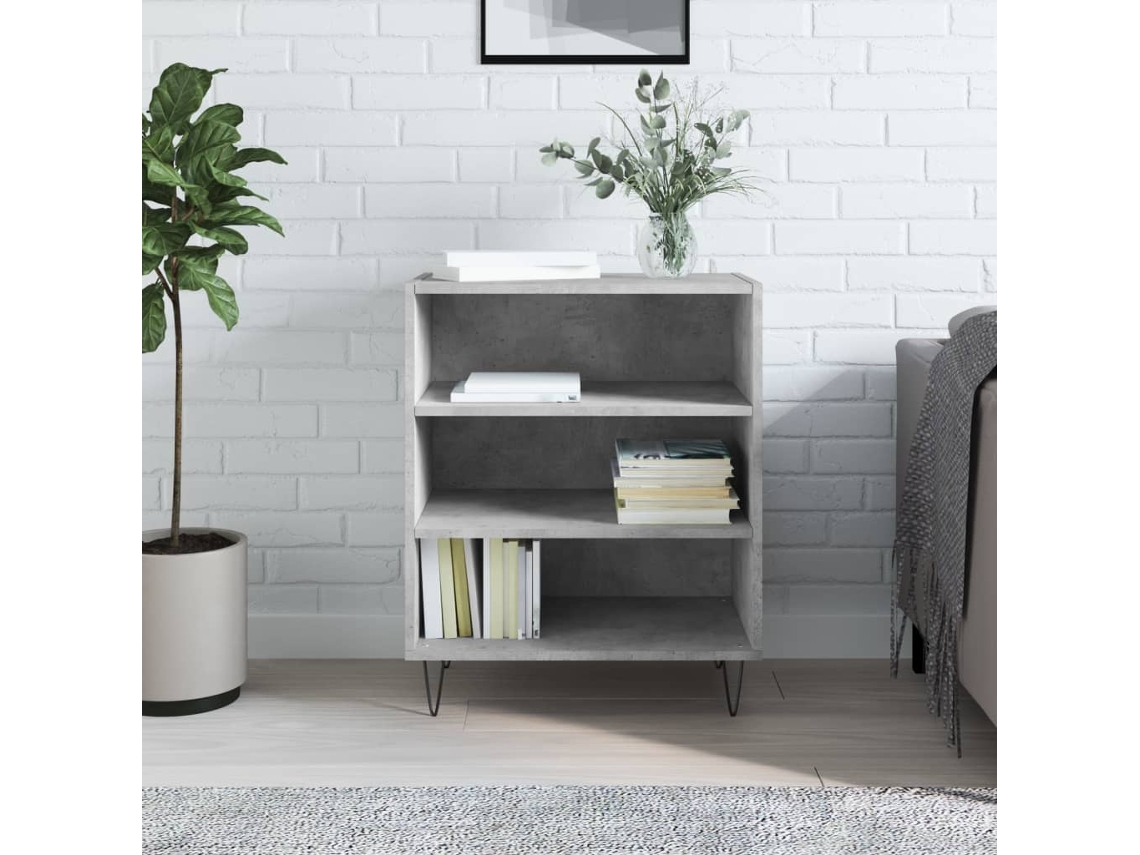 Vidaxl Aparador 57x35x70 Cm Derivados De Madeira Cinza Cimento