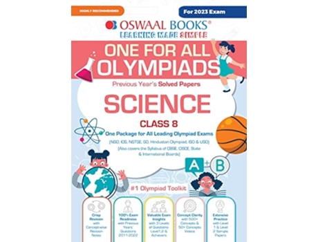 Livro Oswaal One For All Olympiad Previous Years Solved Papers, Class-8 Science Book de Oswaal Editorial Board (Inglês)