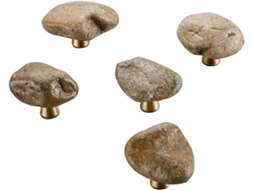 Conjunto De 5 Puxadores Gaveta Em Formato Pedra, Elegantes E Decorativos Para Móveis, Ideais Para Armários De Cozinha E