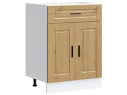 Kitchen Base Cabinet, Kitchen Base Cabinets Vidaxl Marrom Madeira Processada (n/a)