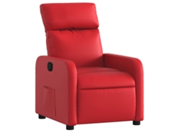 Recliner Chair, Recliner Chairs Vidaxl Vermelho Couro Artificial