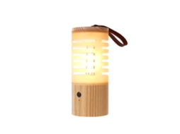 Luz De Acampamentodesign Com Cabo De Madeira, 3 Níveis De Brilho, Carregamento Usb, Uso Duplo Para Ambientes Externos/quarto Zeuxo