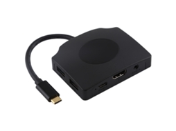Hub Usb Duplo com 2 Portas Usb 3.0 + Leitor de Cartão Sd/tf + Thunderbolt AQUAFORGE