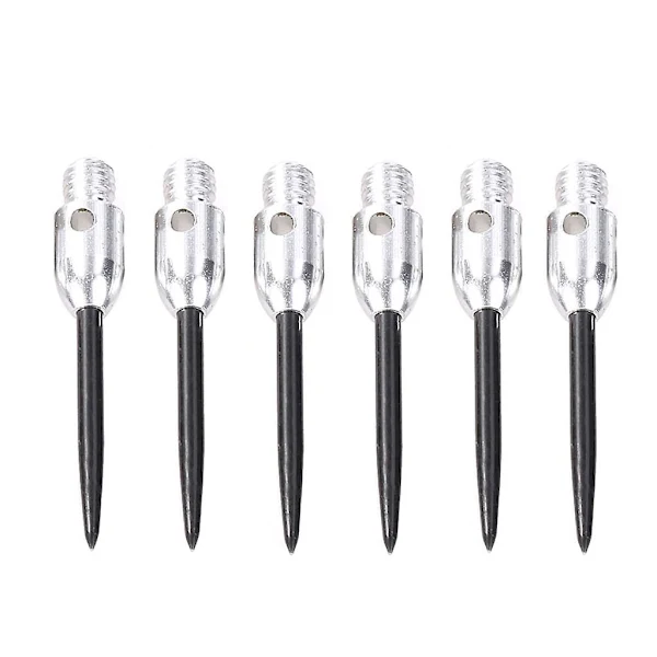 Conjunto De 6 Pontas De Dardos Com Rosca 2ba, Compatíveis Com Pontas De Aço E De Borracha, Acessórios Para Dardos