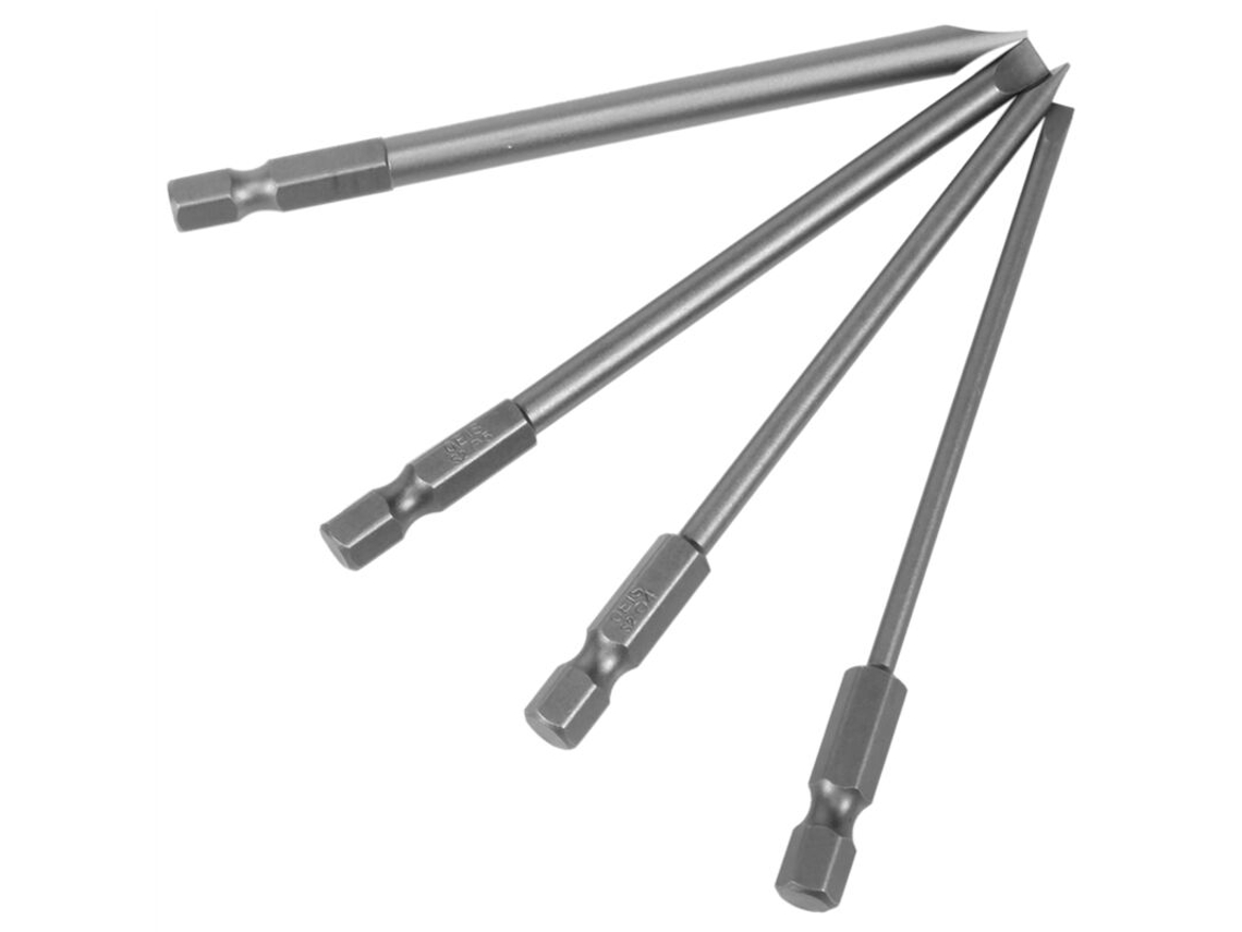 Conjunto De 16 Bits Magnéticos Para Chave Fenda: Fenda, Cruz, Hexagonal E Torx. Brocas Com Encaixe 1/4" 100 Mm Comprimento. -aquaforge