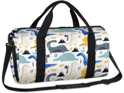 Bolsa Esportiva Colorida em Formato de Dinossauro 45 X 21 5 X 23 Cm Tecido de Poliéste Estampa Pa Design Du