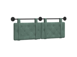 Conjunto 1 Cabeceira Suspensa Vidaxl Verde Veludo (150 X 55 X 5 Cm)