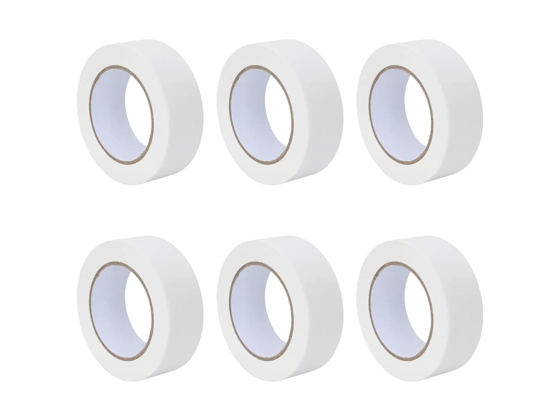 Conjunto 6 Fita Para Pintores Vidaxl Branco Papel (38mm X 50m)