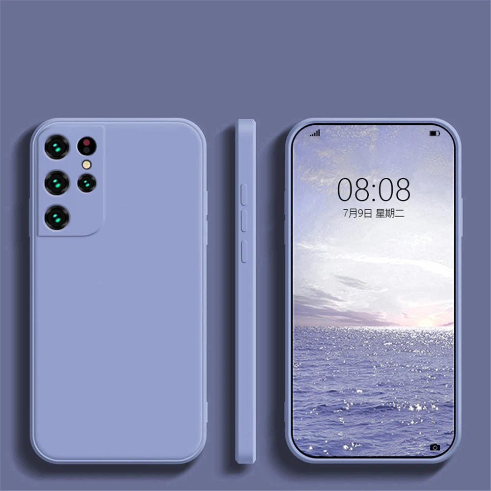 Capa Protetora De Silicone Líquido (cinza) Para Samsung S20 Plus