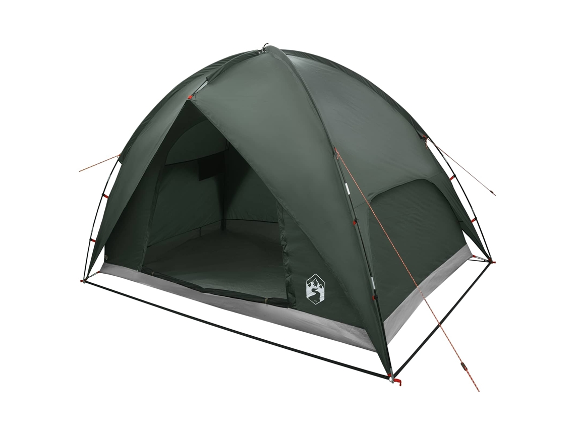 Vidaxl Tenda De Camping Com Capa De Chuva Impermeável Verde Exército