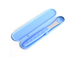 Raspador Lingual Em Abs Azul Da Marca Yuysan Limpeza Bucal Diária