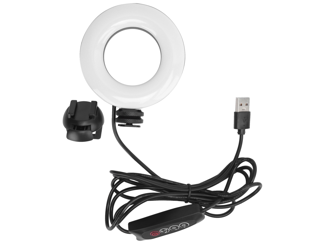 Yt‑48 4in Round Led Fill Light For Online Meeting Live Streaming Vlog Filming Lighting LAXISCREED