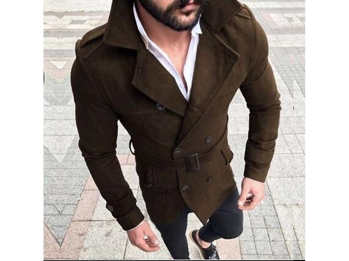 2026 chaqueta de Negocio para Hombre Abrigo Trench Exterior de Algodón Mezclado