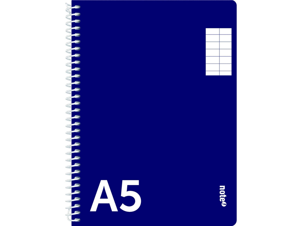 Caderno Espiral Pautado A5 Azul NOTE!