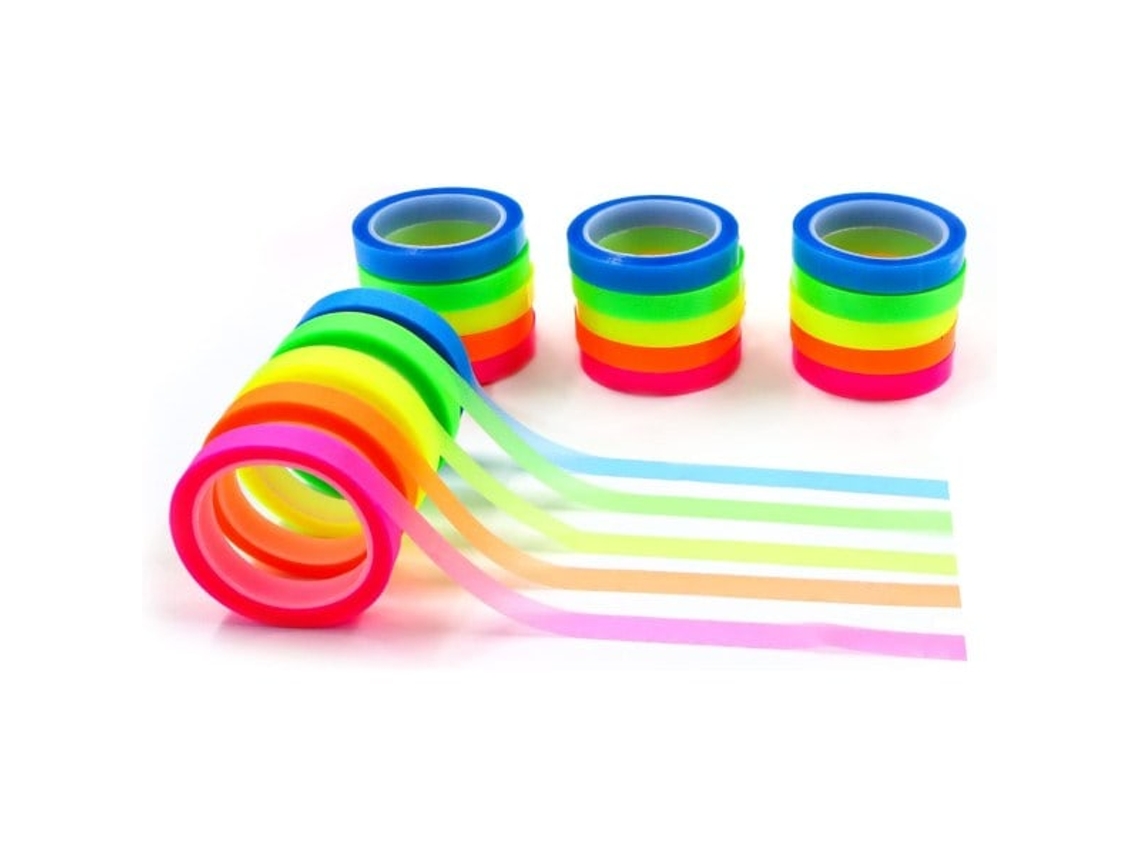 Abas Adesivas De Índice, 20 Rolos, 5 Cores, 0.6cm, 5m, Transparentes, Para Páginas E Livros