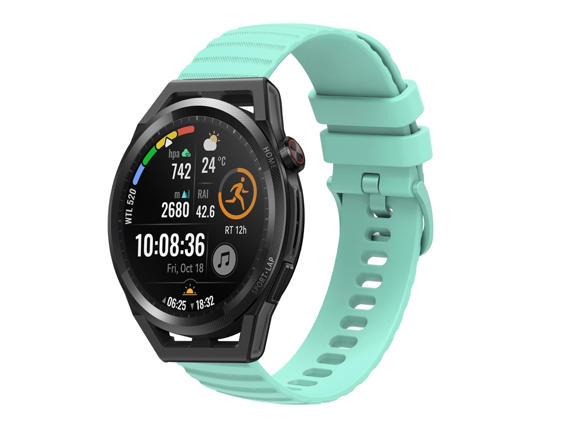 Bracelete de Smartwatch para Huawei Watch GT Runner 22mm Padrão de pontos ondulados de silicone de cor sólida (azul-petróleo)