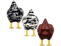Conjunto De 3 Ímãs Decorativos Para Geladeira Em Formato Bumbum Galinha