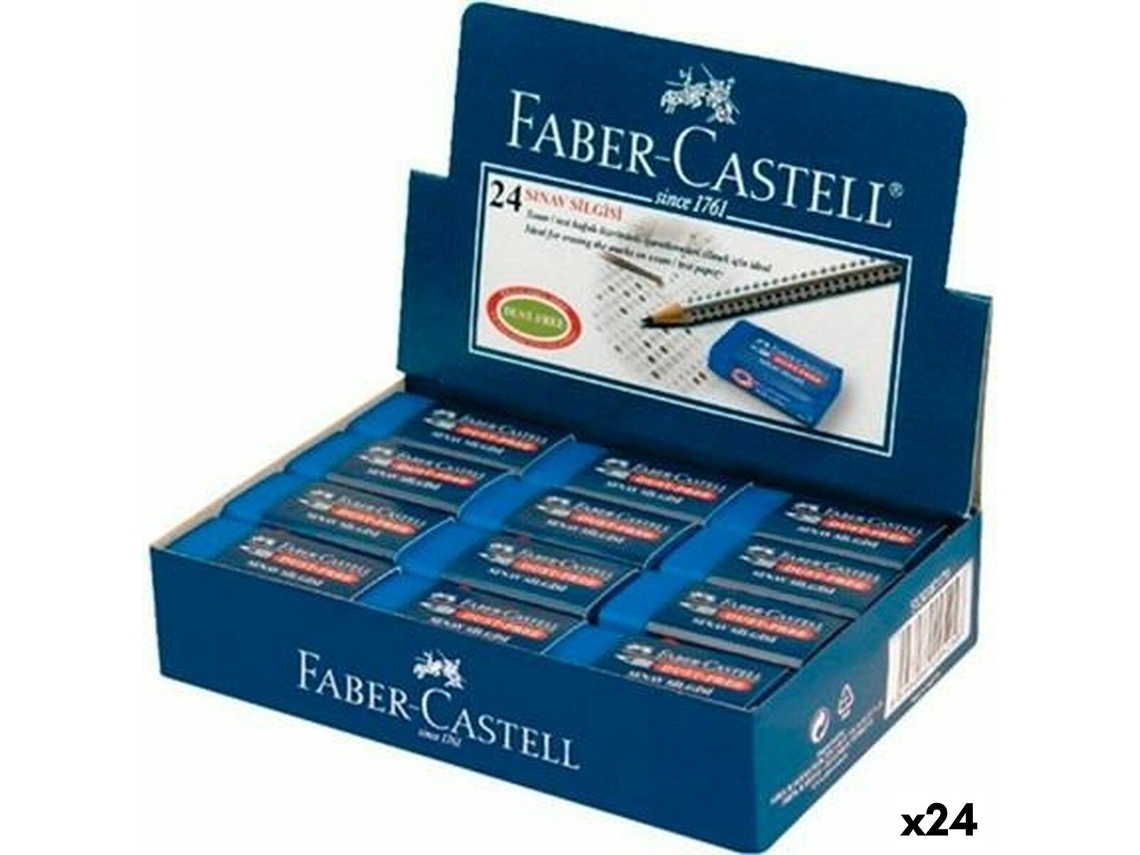 Borracha Faber-Castell Dust Free Azul 24 Unidades