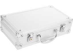 Caixa Multifuncional De Alumínio Branco, Dimensões 29x16x7 Cm, Para Armazenamento De Ferramentas E K Gokoco
