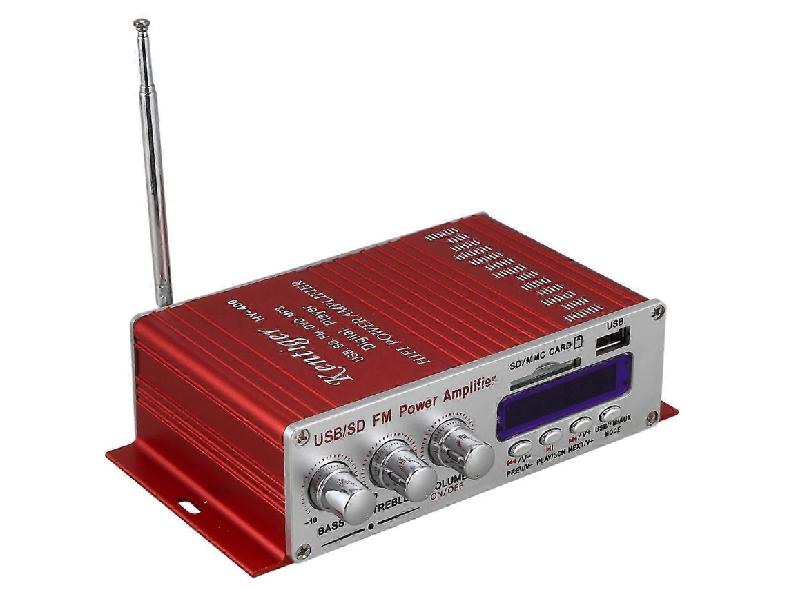 Amplificador Estéreo Automotivo Kentiger Hy-400 Hi-fi Com Rádio, Alto-falante Mp3, Fm E Tela Lcd Para Som Automotivo.