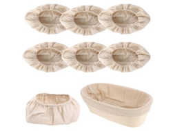 Conjunto De 6 Cestos Banneton Para Pão Artesanal, Em Rattan Natural, Para Massa Madre, Fermentação Natural E Padaria Doméstica