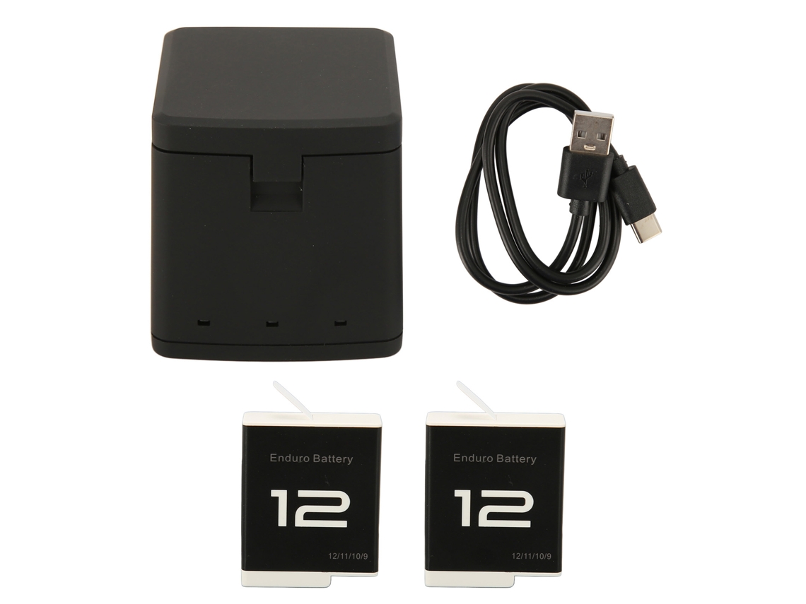Aetheria carregador de Bateria 3 Canais para Câmera com 2 Baterias Li ion Recarregáveis 1800mah