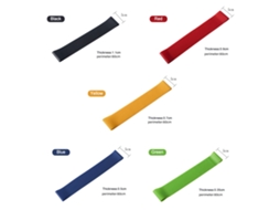 Banda de Tensão de Látex 5pcs Portátil Alta Elasticidade Resistente Anti deslizante para Yoga Fitness | S/MARCA